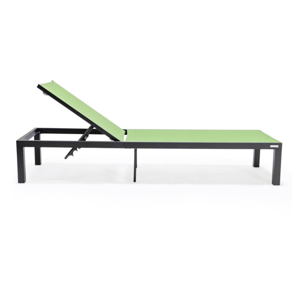 Marlin Patio Chaise Lounge Chair With Black Aluminum Frame. Picture 3
