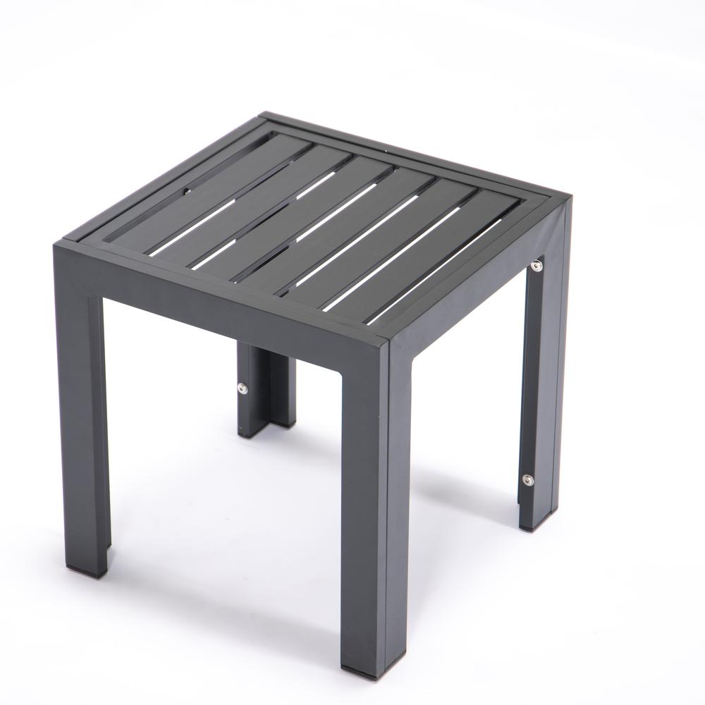 Chelsea Modern Aluminum Patio Side Table. Picture 2