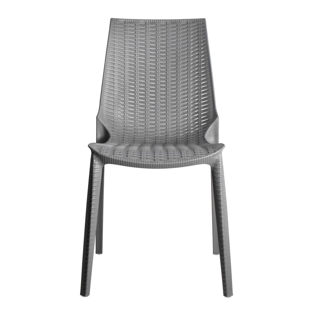 Kent Outdoor Patio Plastic Dining Chair. Picture 3