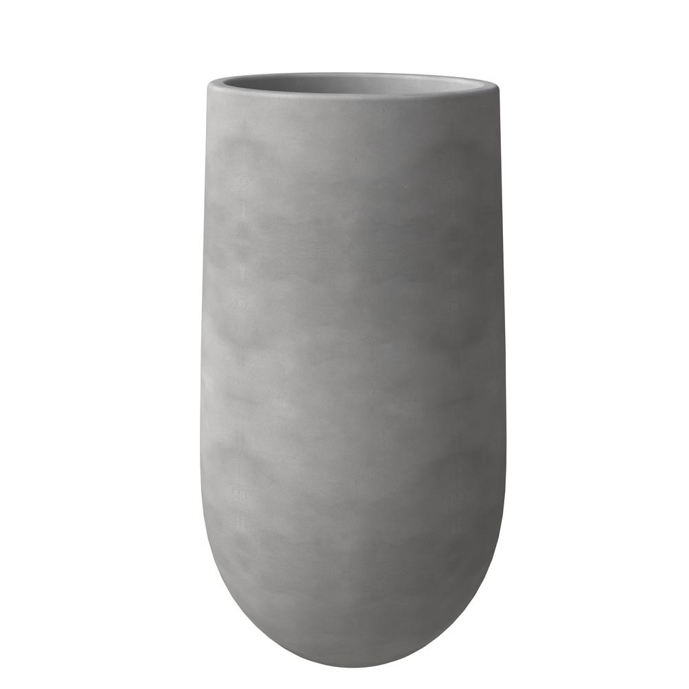 Topiary Series Poly Stone Planter in Dark Grey 16 Dia, 31.5 High. Picture 2