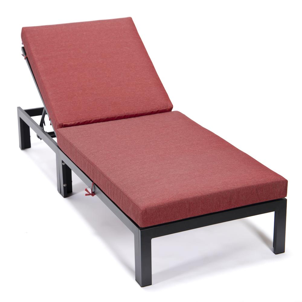 Chelsea Modern Outdoor Chaise Lounge Chair With Cushions. Picture 2