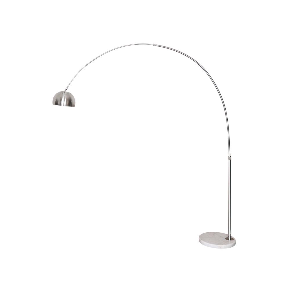 Arched Floor Lamp 75.6" Height with White Round Marble Base. Picture 2