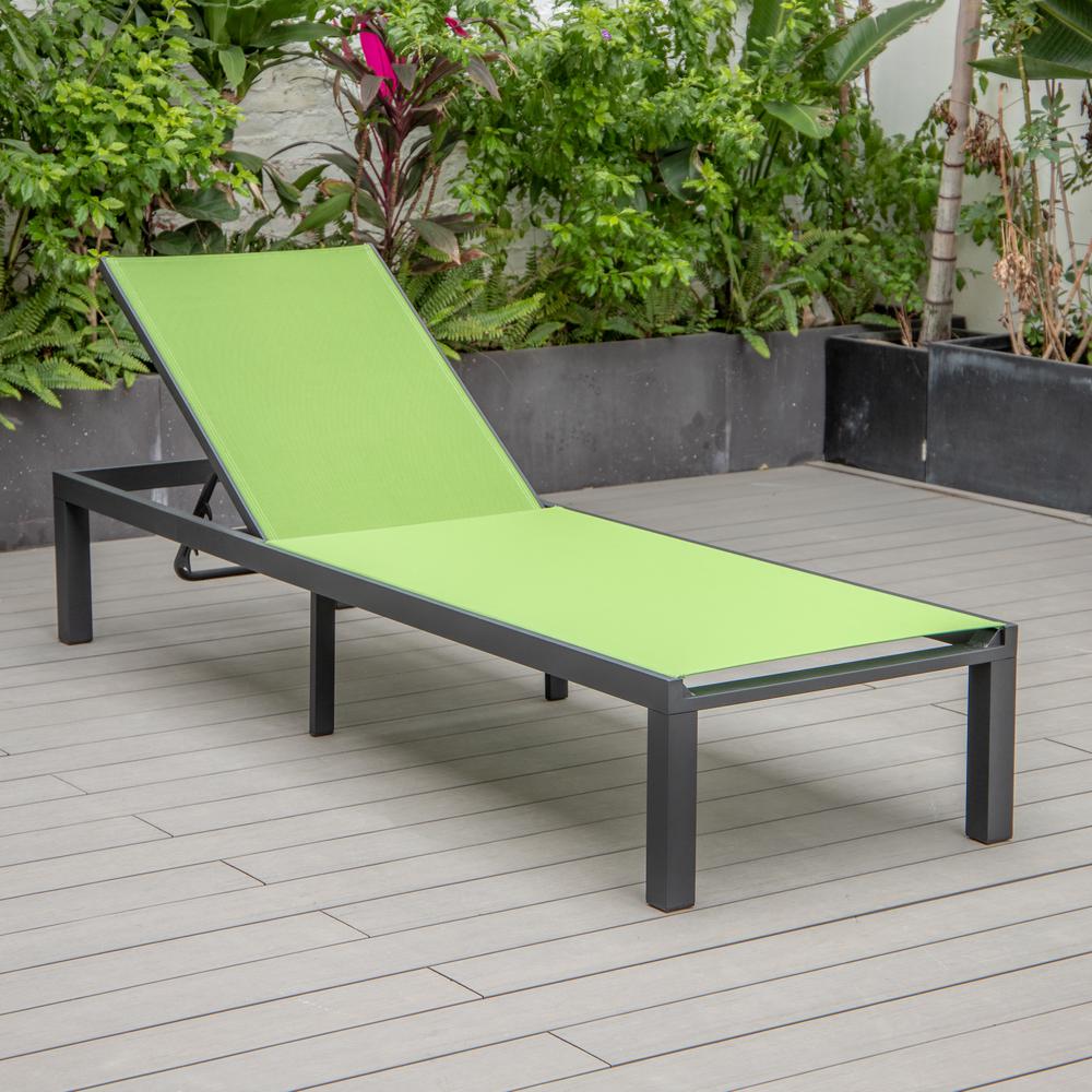 Marlin Patio Chaise Lounge Chair With Black Aluminum Frame. Picture 7
