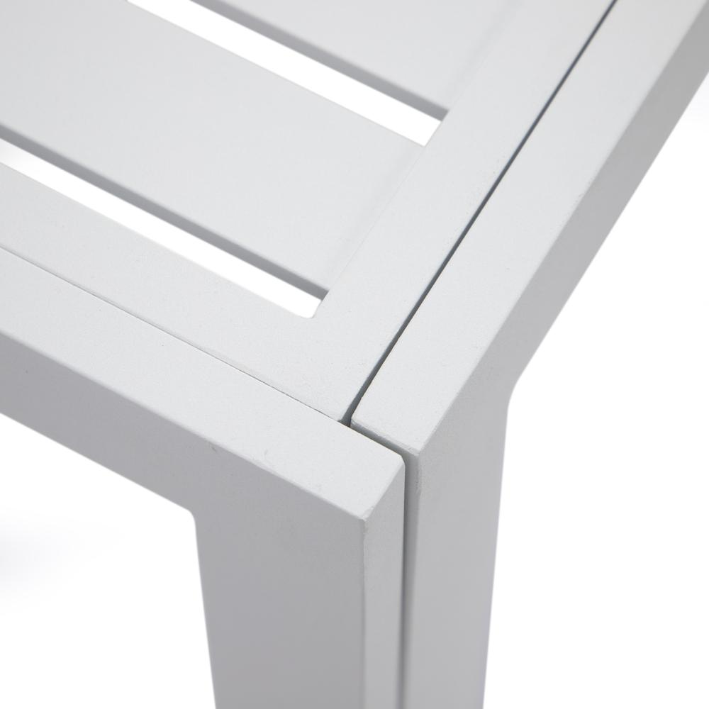 Chelsea Modern Aluminum Patio Side Table. Picture 3