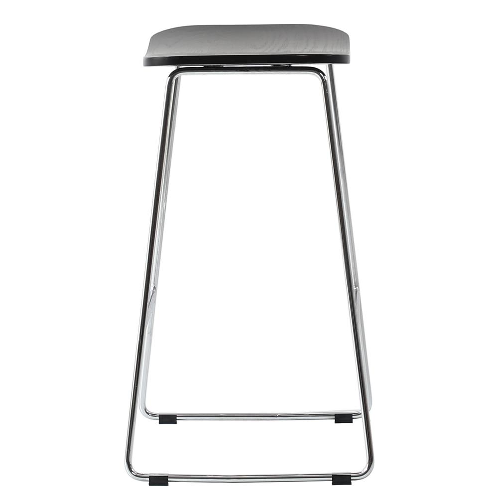 Melrose Modern Wood Counter Stool With Chrome Frame. Picture 6
