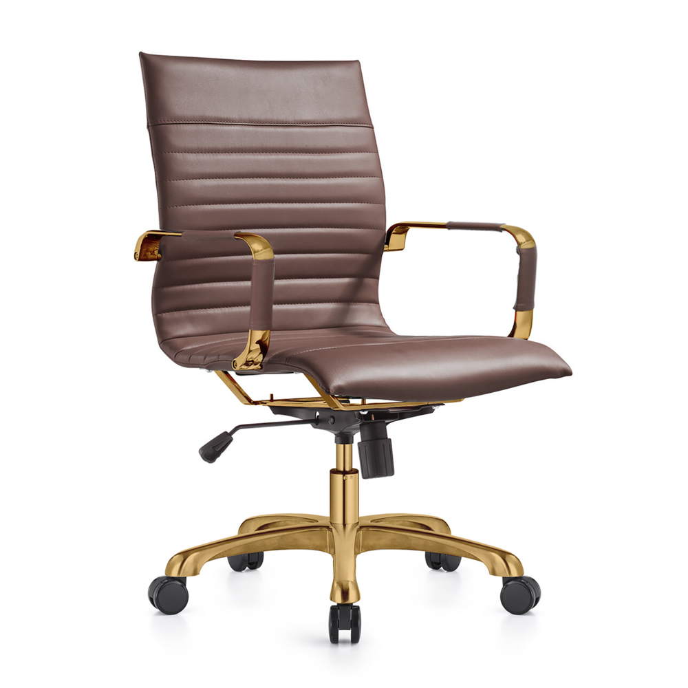 Harris Office Chair With Gold Frame. Picture 1