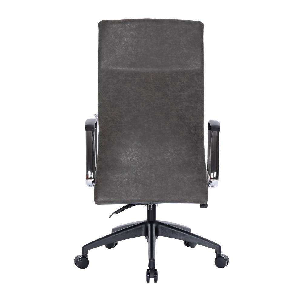 Hilton Leather Office Chair in Charcoal. Picture 5