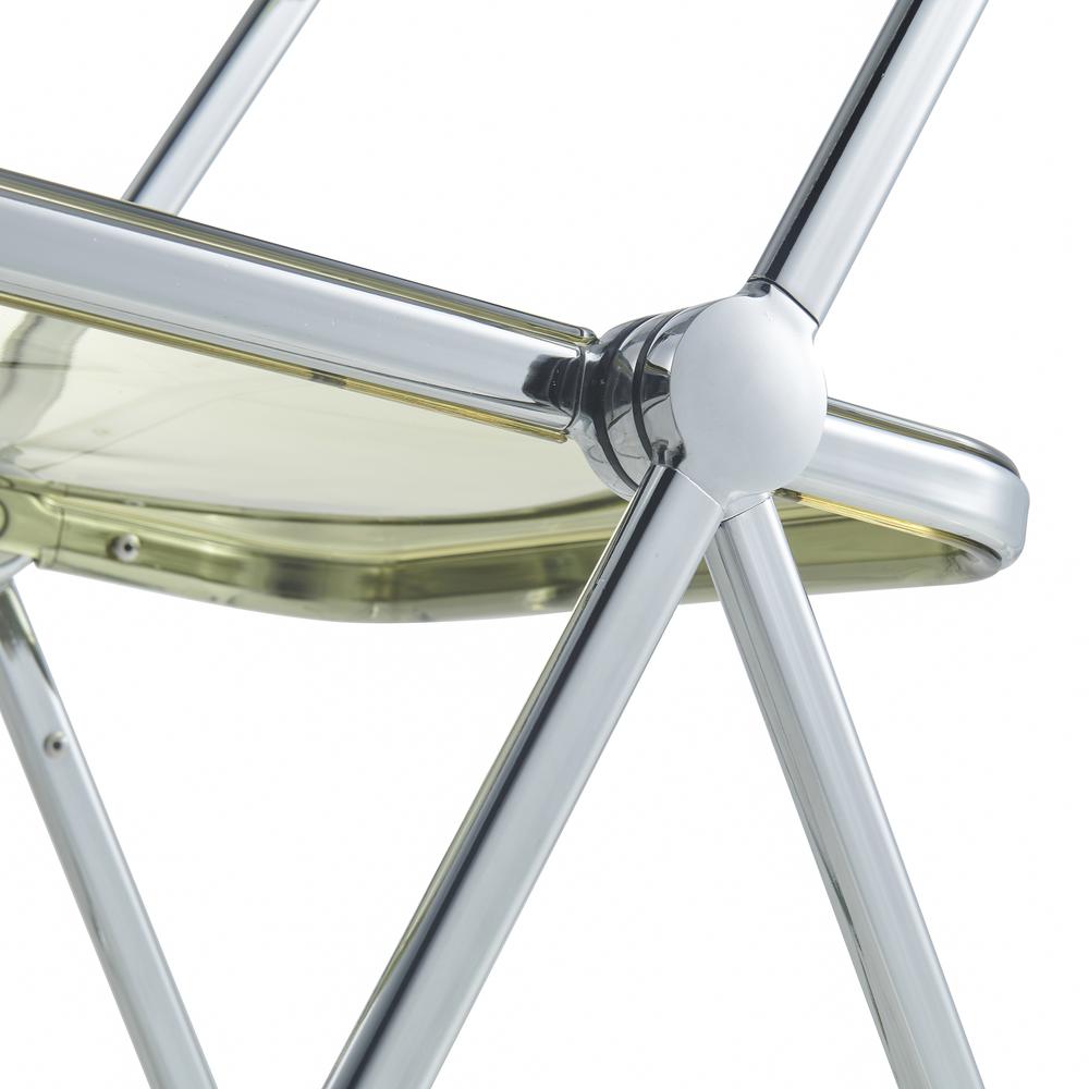 Lawrence Acrylic Folding Chair With Metal Frame. Picture 19