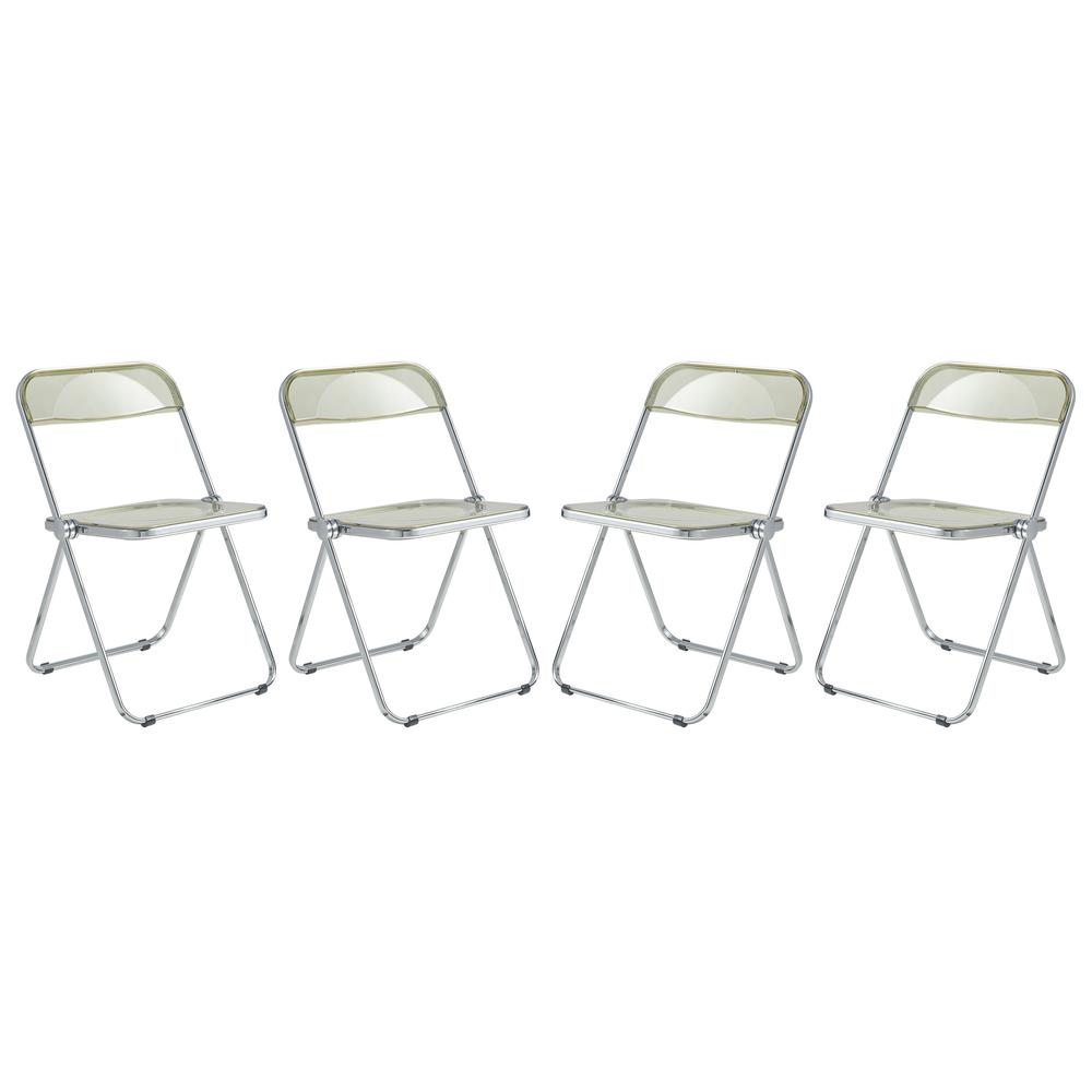 Lawrence Acrylic Folding Chair With Metal Frame. Picture 21