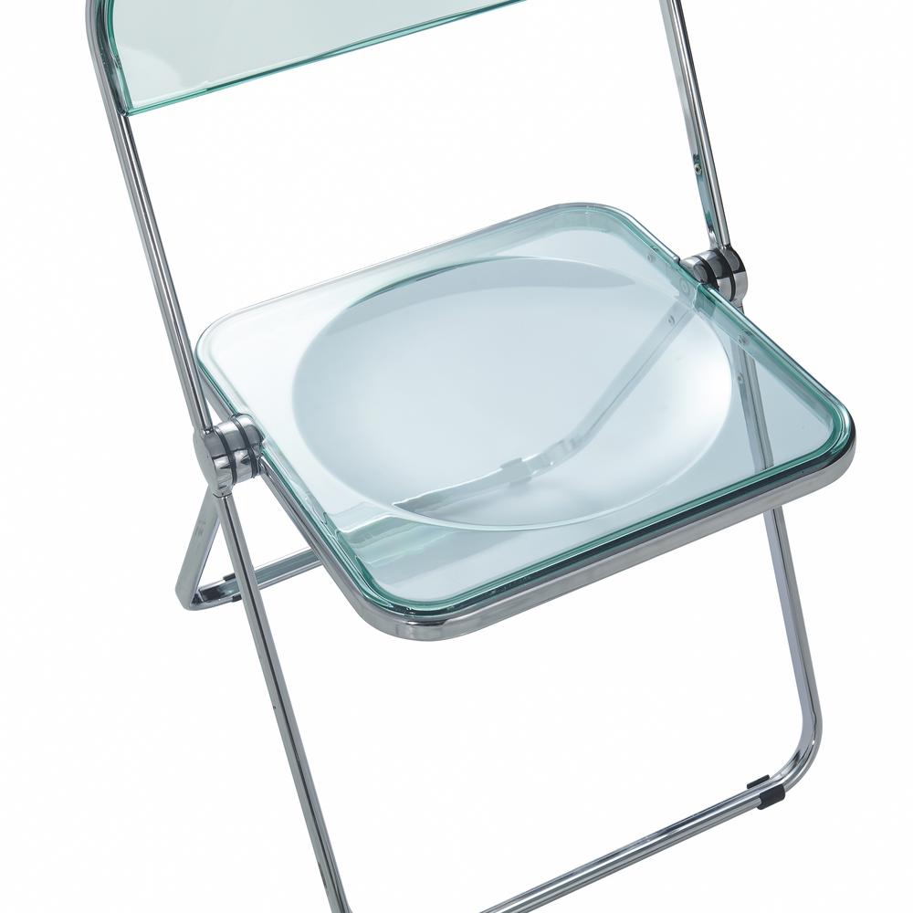 Lawrence Acrylic Folding Chair With Metal Frame. Picture 18