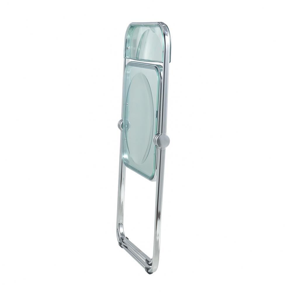 Lawrence Acrylic Folding Chair With Metal Frame. Picture 5