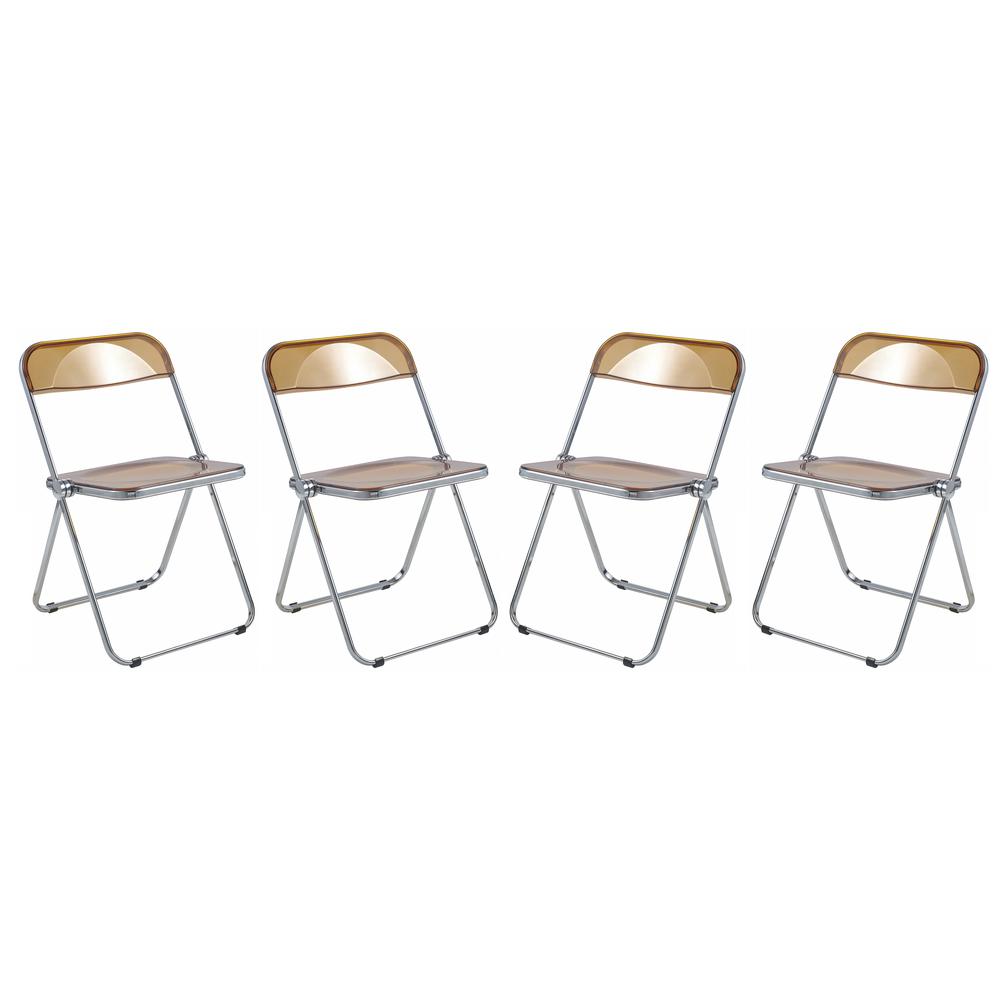 Lawrence Acrylic Folding Chair With Metal Frame. Picture 21