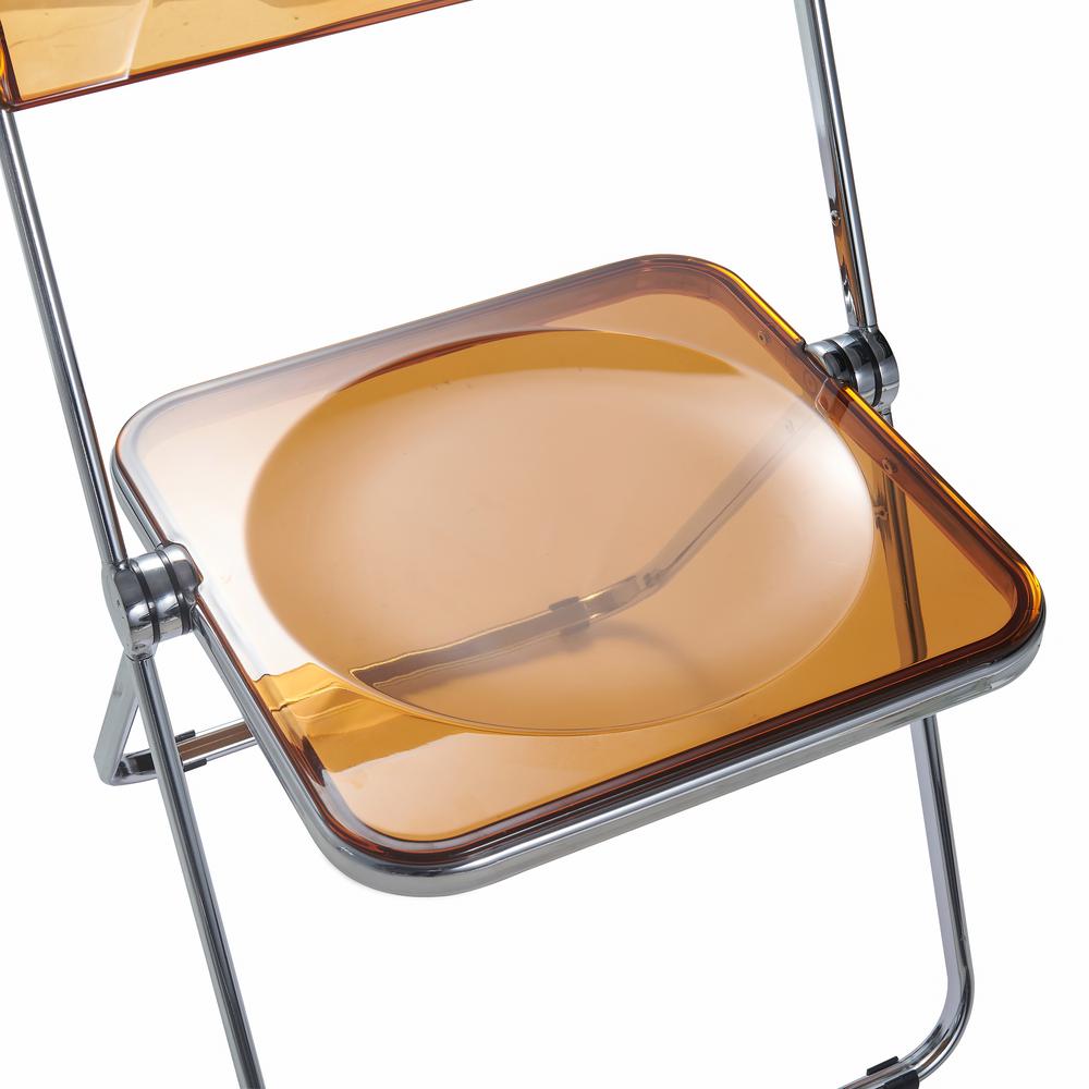 Lawrence Acrylic Folding Chair With Metal Frame. Picture 8