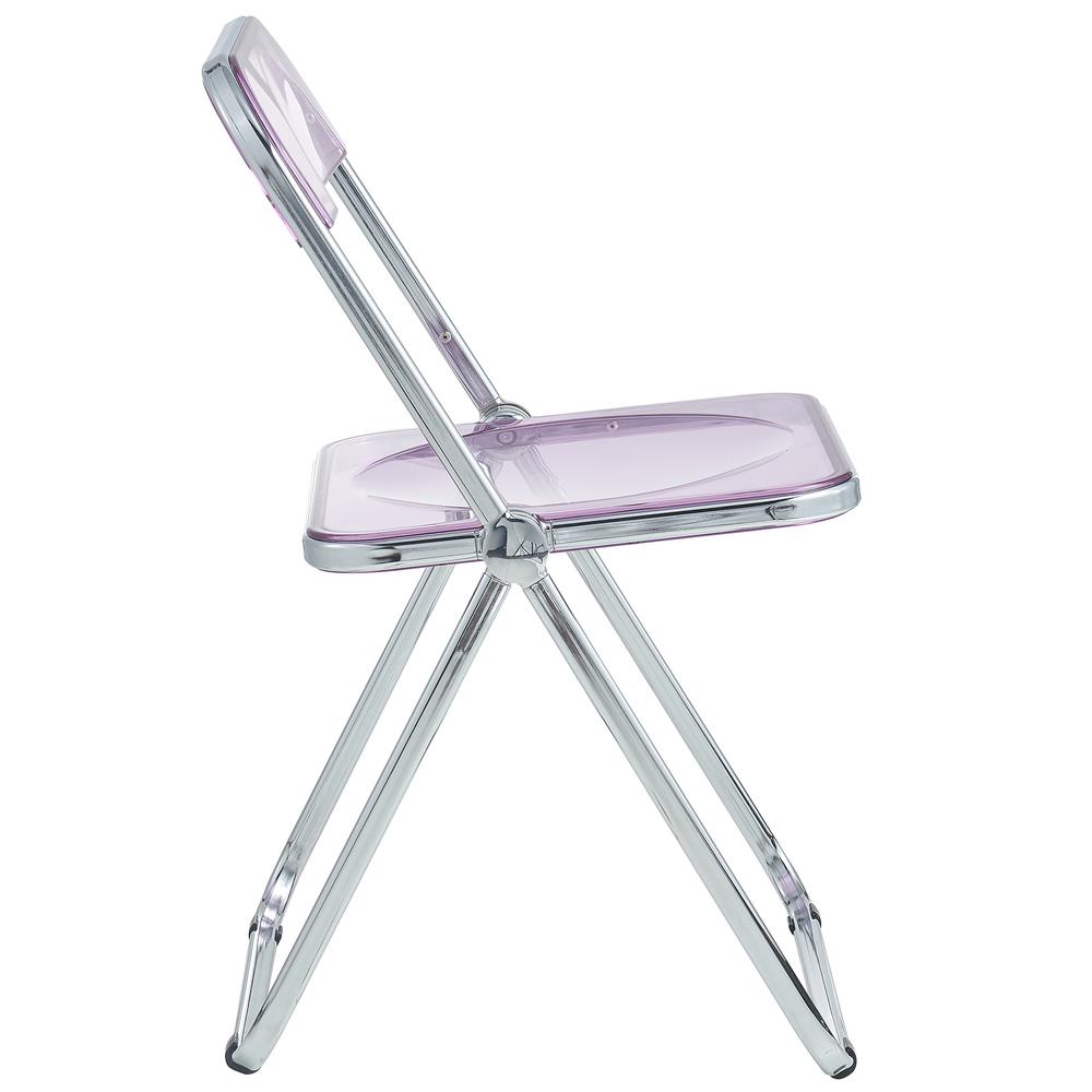 Lawrence Acrylic Folding Chair With Metal Frame. Picture 3