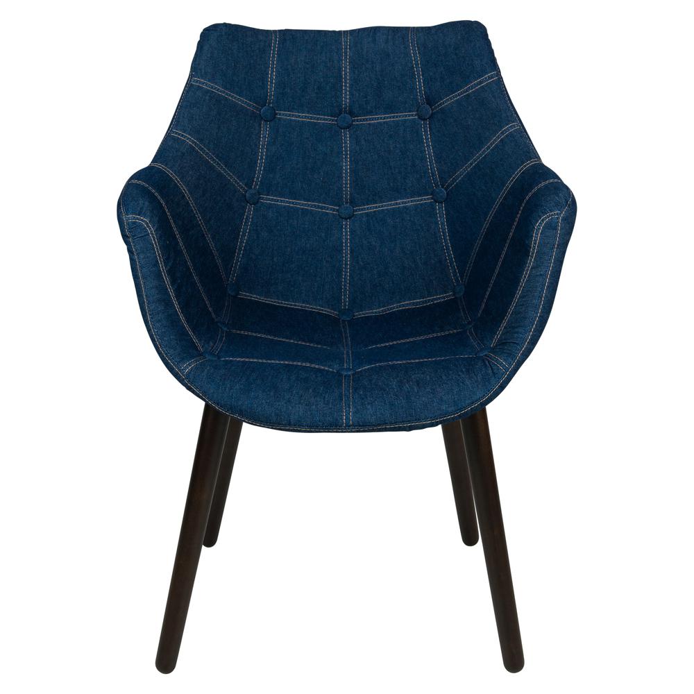 Milburn Tufted Denim Lounge Chair. Picture 2