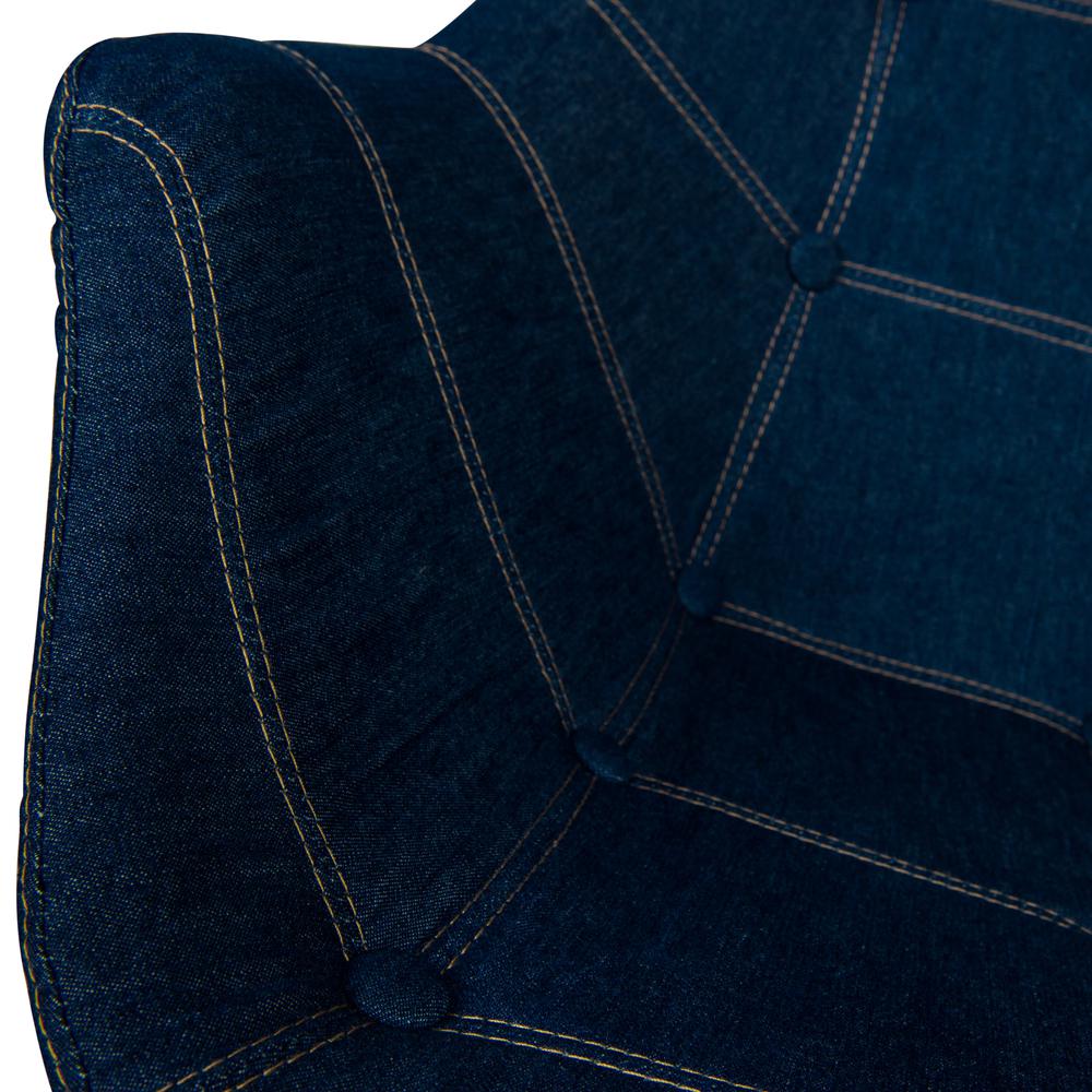 Milburn Tufted Denim Lounge Chair. Picture 7