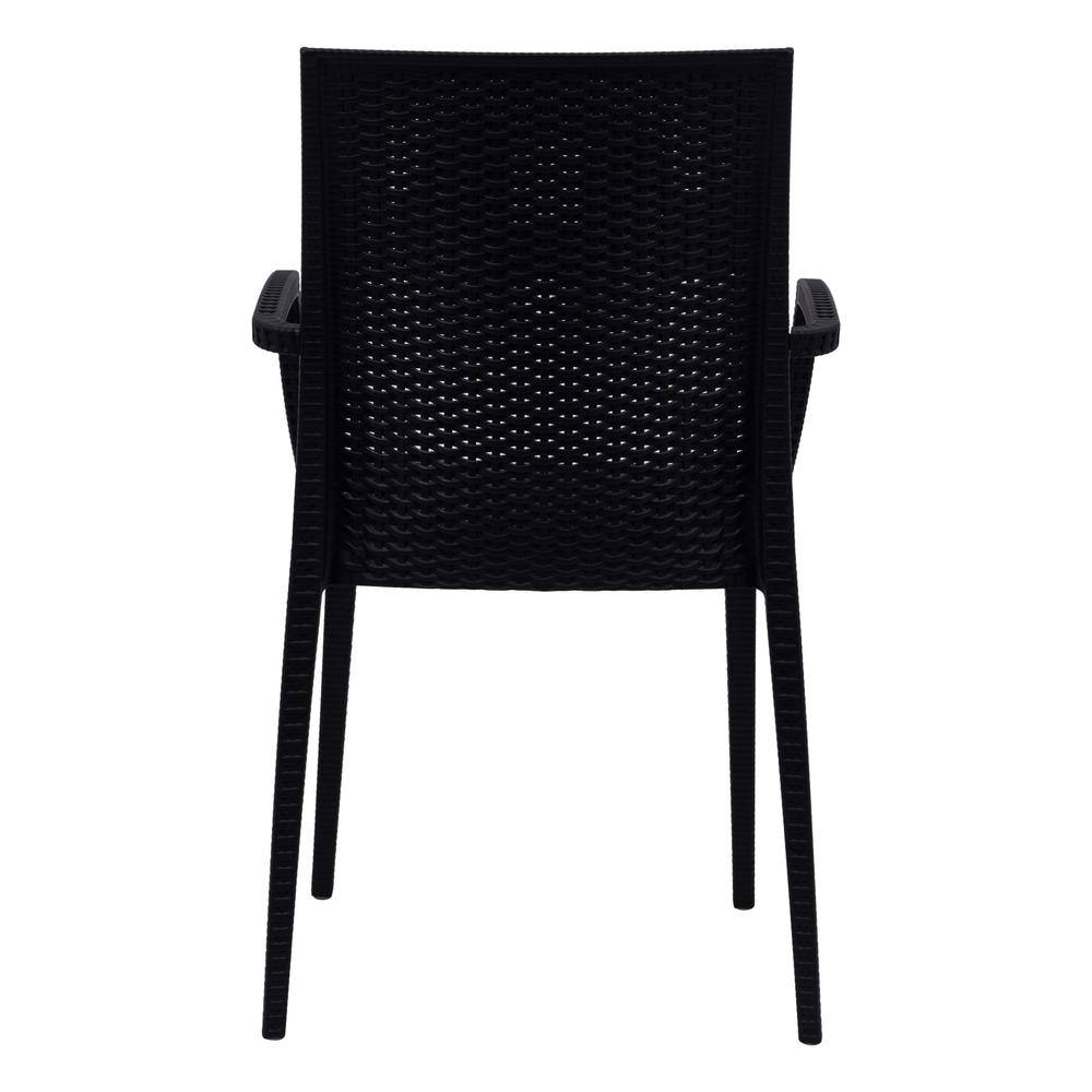 LeisureMod Weave Mace Indoor/Outdoor Chair (With Arms) MCA19BL. Picture 12