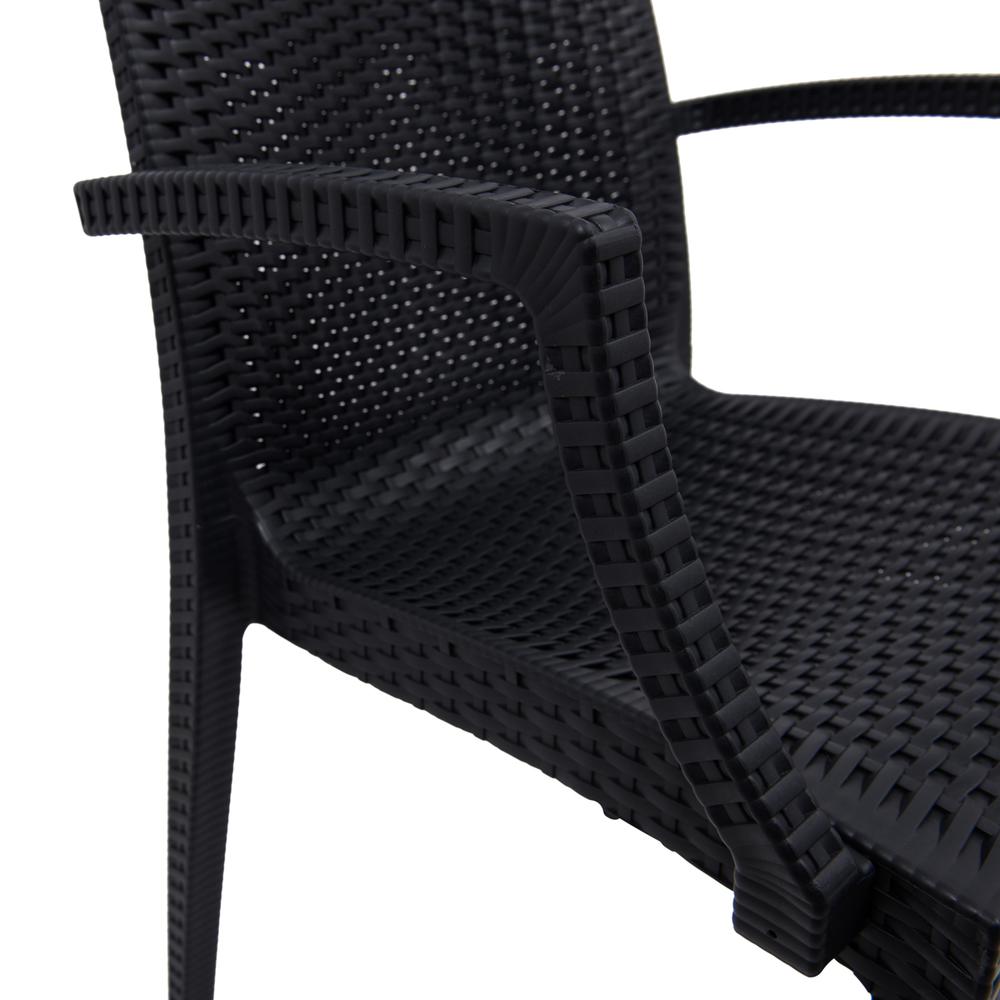 LeisureMod Weave Mace Indoor/Outdoor Chair (With Arms) MCA19BL. Picture 14