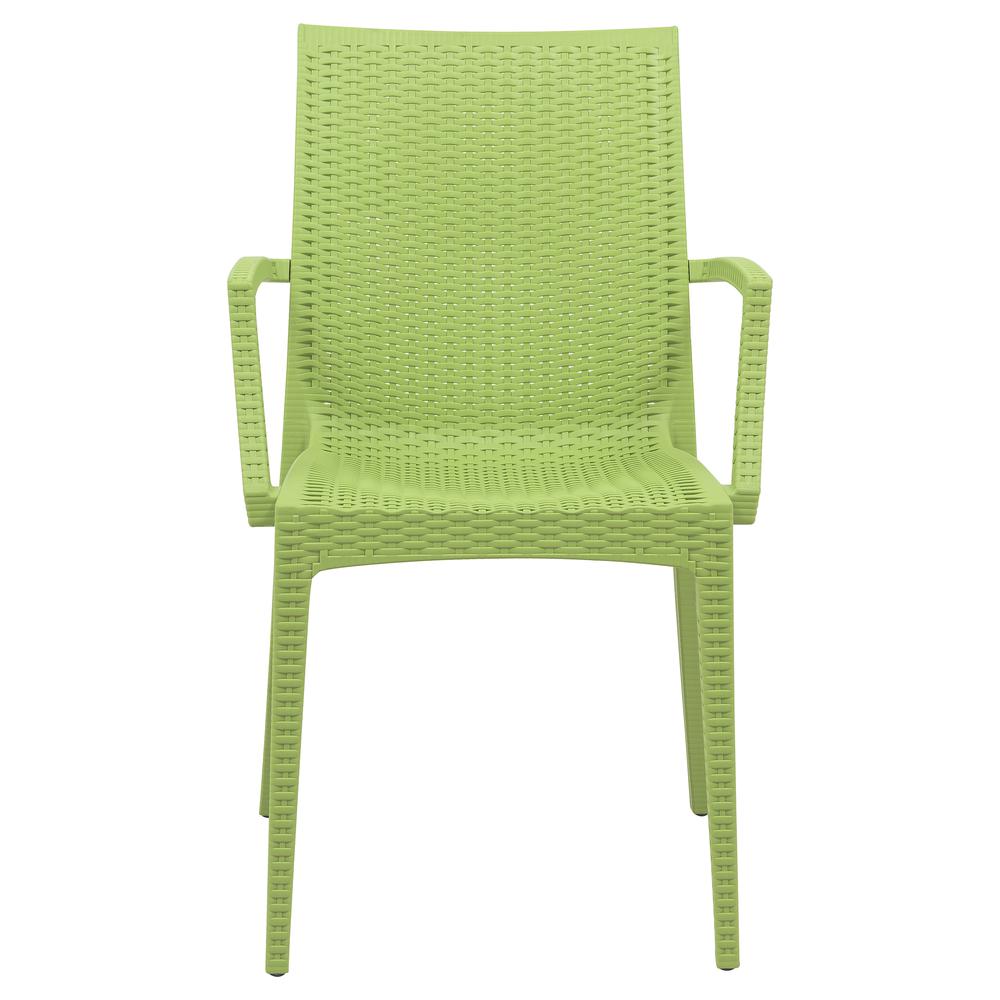 LeisureMod Weave Mace Indoor/Outdoor Chair (With Arms) MCA19G. Picture 10