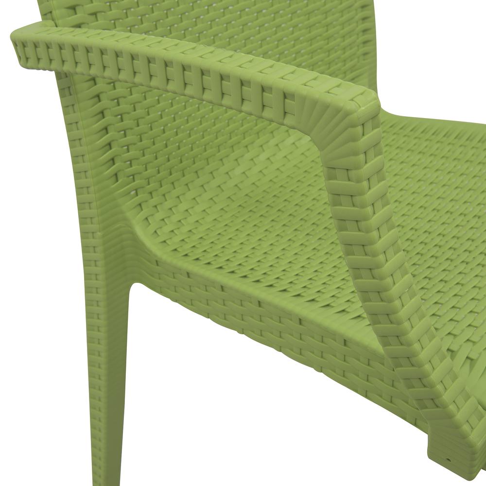 LeisureMod Weave Mace Indoor/Outdoor Chair (With Arms) MCA19G. Picture 13