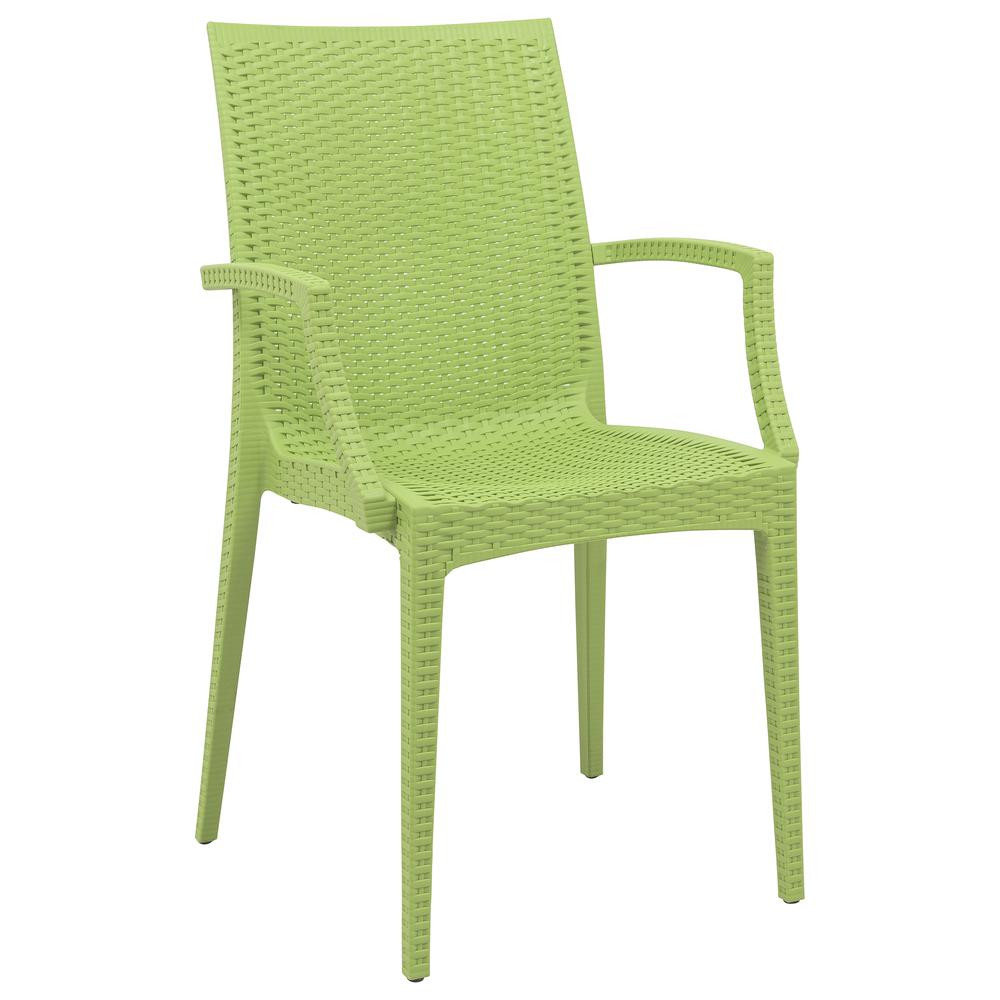 LeisureMod Weave Mace Indoor/Outdoor Chair (With Arms) MCA19G. Picture 1