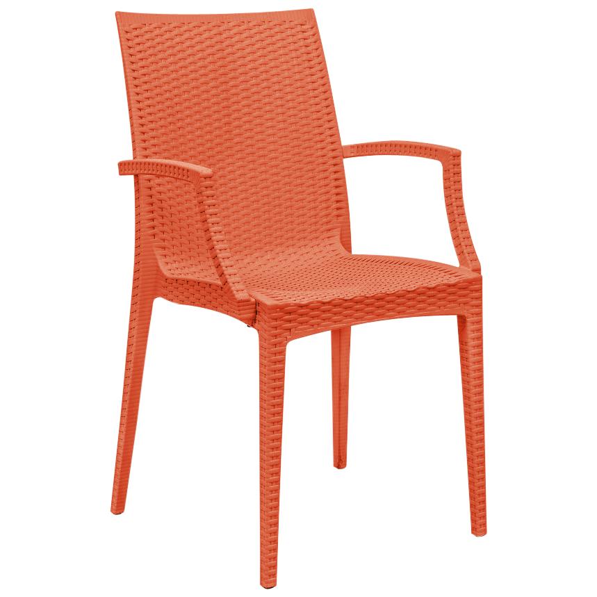 LeisureMod Weave Mace Indoor/Outdoor Chair (With Arms) MCA19OR. The main picture.