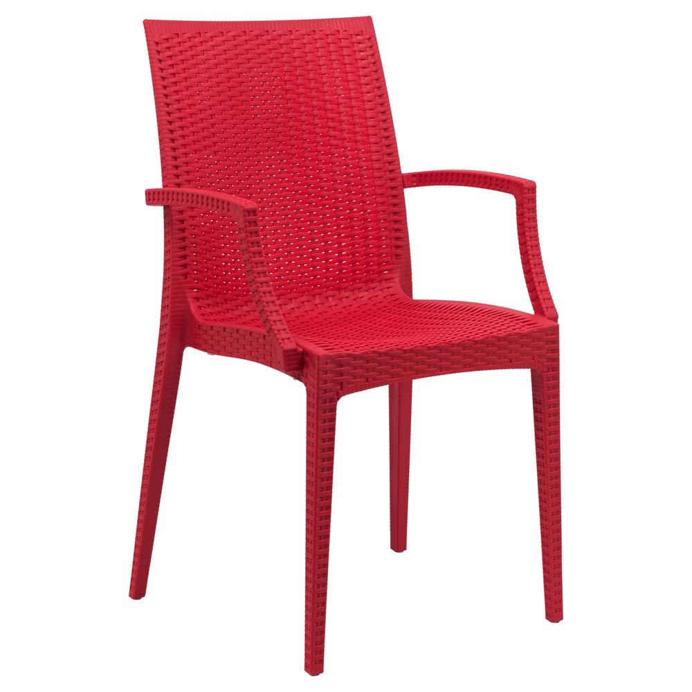 LeisureMod Weave Mace Indoor/Outdoor Chair (With Arms) MCA19R. Picture 1