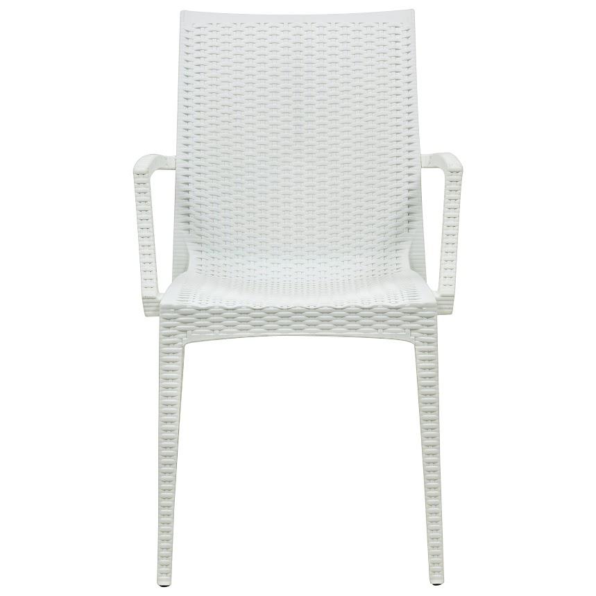 LeisureMod Weave Mace Indoor/Outdoor Chair (With Arms) MCA19W. Picture 10