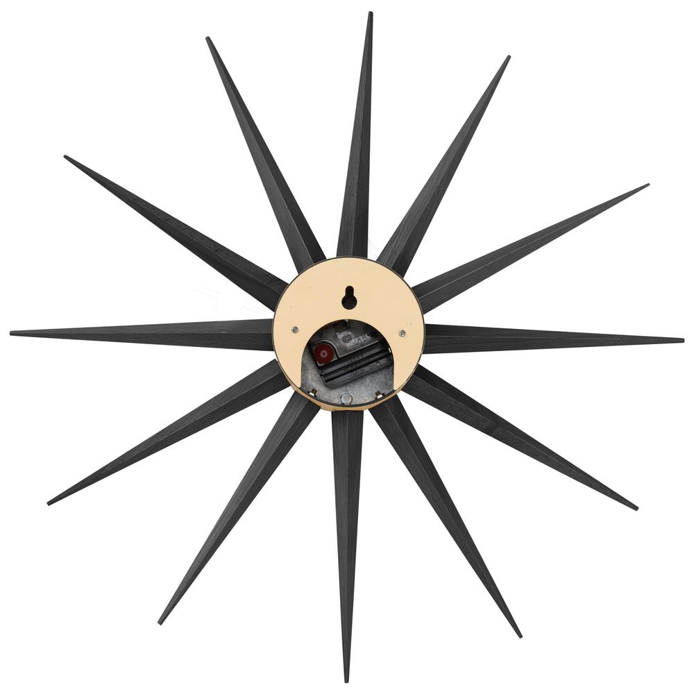 LeisureMod Maxi Modern Design Colorful Star Silent Non-Ticking Wall Clock MCL18BL. Picture 4