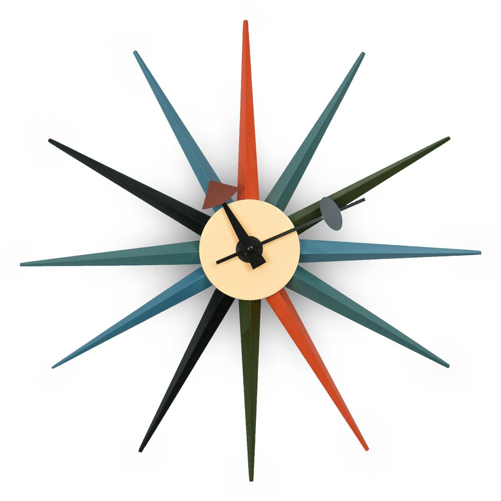 Maxi Modern Design Colorful Star Silent Non-Ticking Wall Clock. Picture 1