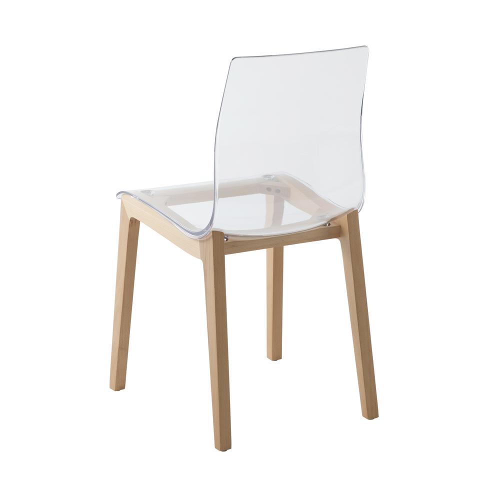Marsden Modern Dining Side Chair With Beech Wood Legs. Picture 5