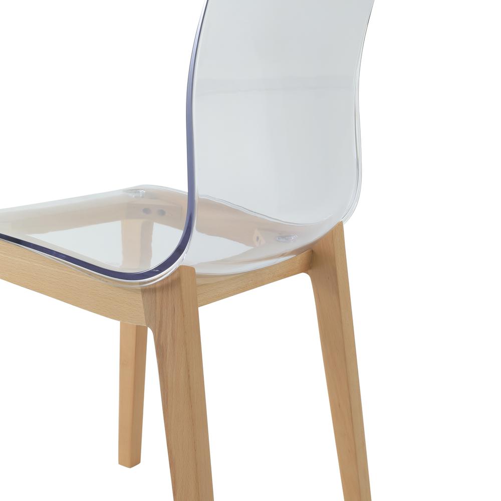 Marsden Modern Dining Side Chair With Beech Wood Legs. Picture 9