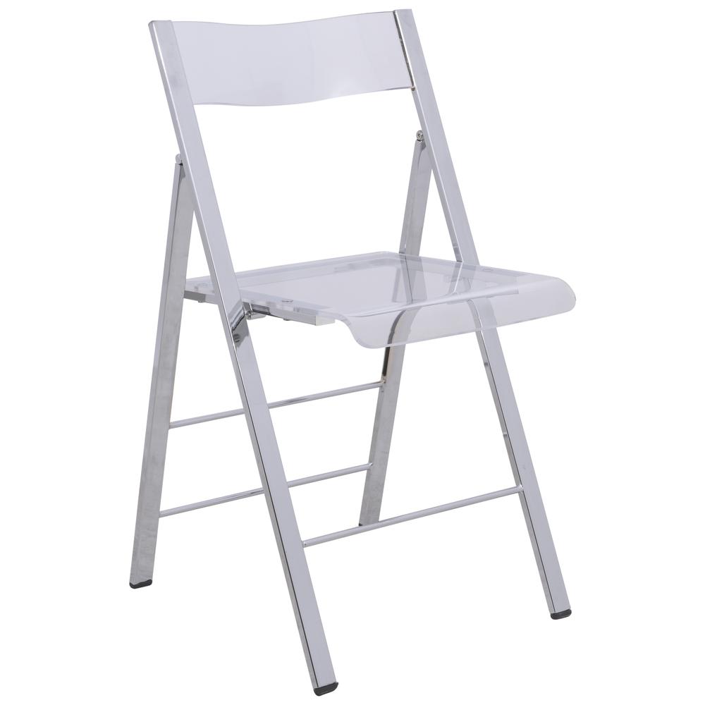 Menno Modern Acrylic Folding Chair. Picture 1