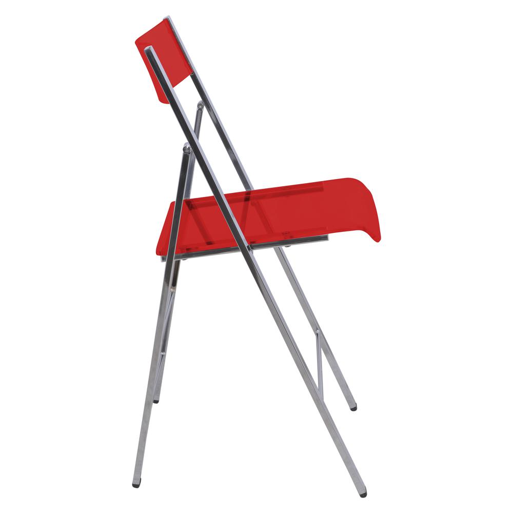 LeisureMod Menno Modern Acrylic Folding Chair MF15TR. Picture 13