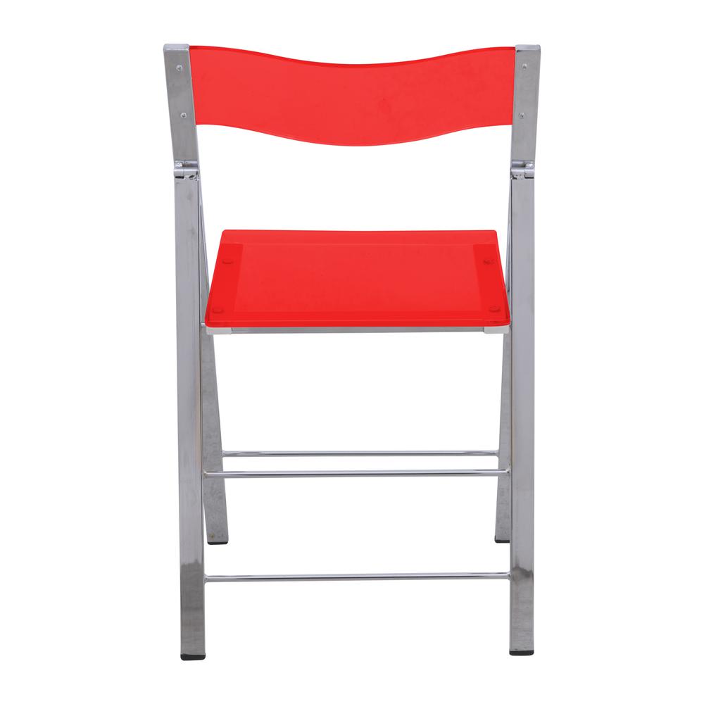 LeisureMod Menno Modern Acrylic Folding Chair MF15TR. Picture 14