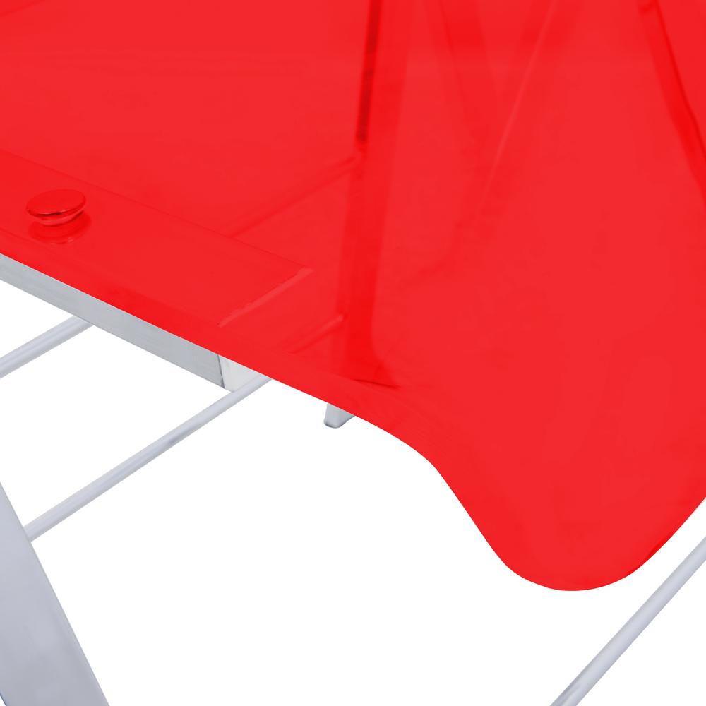 LeisureMod Menno Modern Acrylic Folding Chair MF15TR. Picture 16