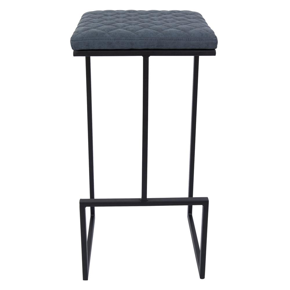 Quincy Quilted Stitched Leather Bar Stools With Metal Frame. Picture 2