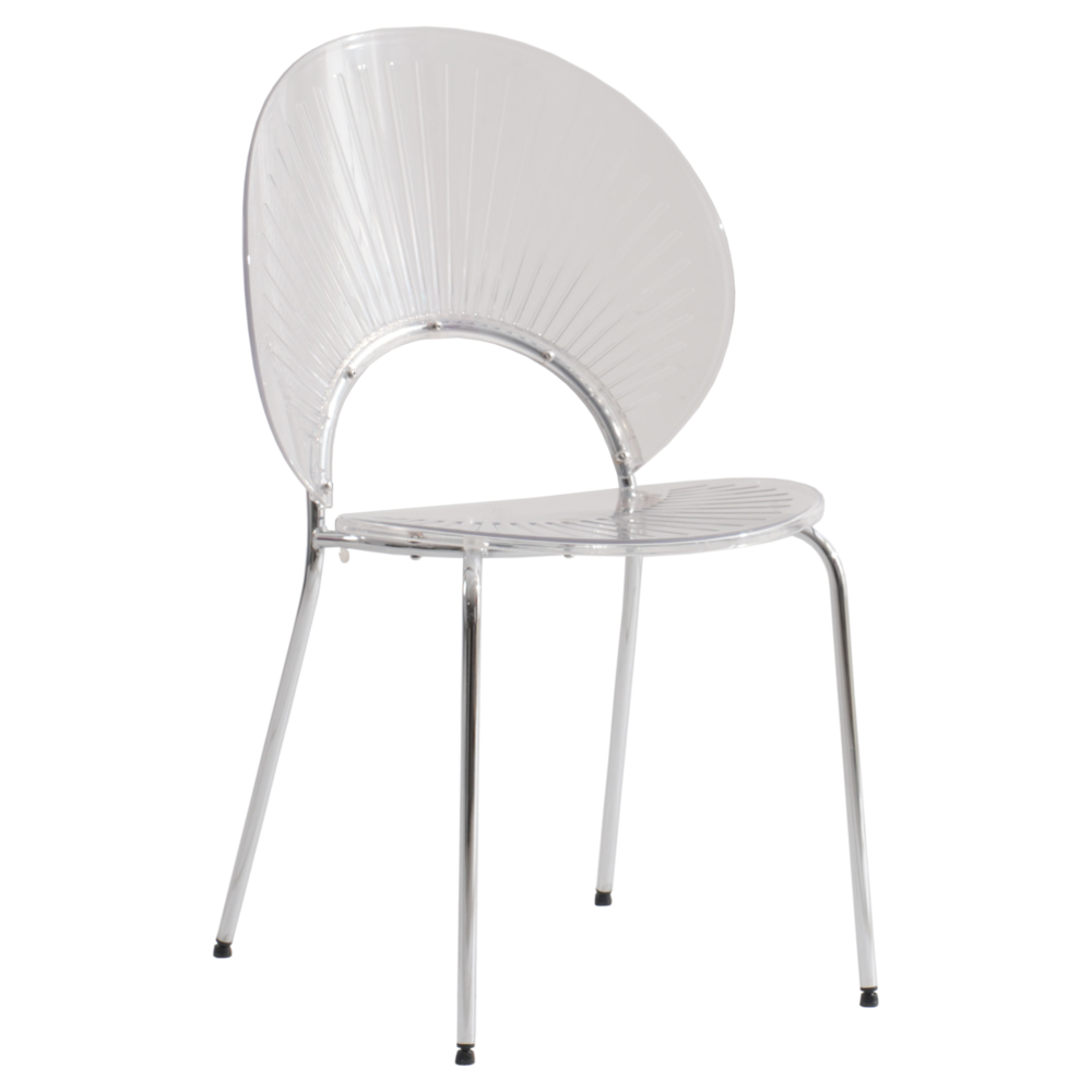 Opulent Series Modern Clear Dining Chair. Picture 8