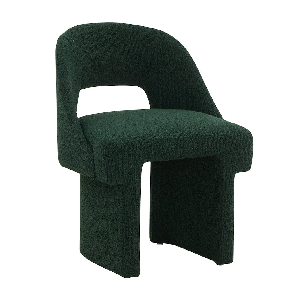 Quell Boucle Accent Chair in Green. Picture 1