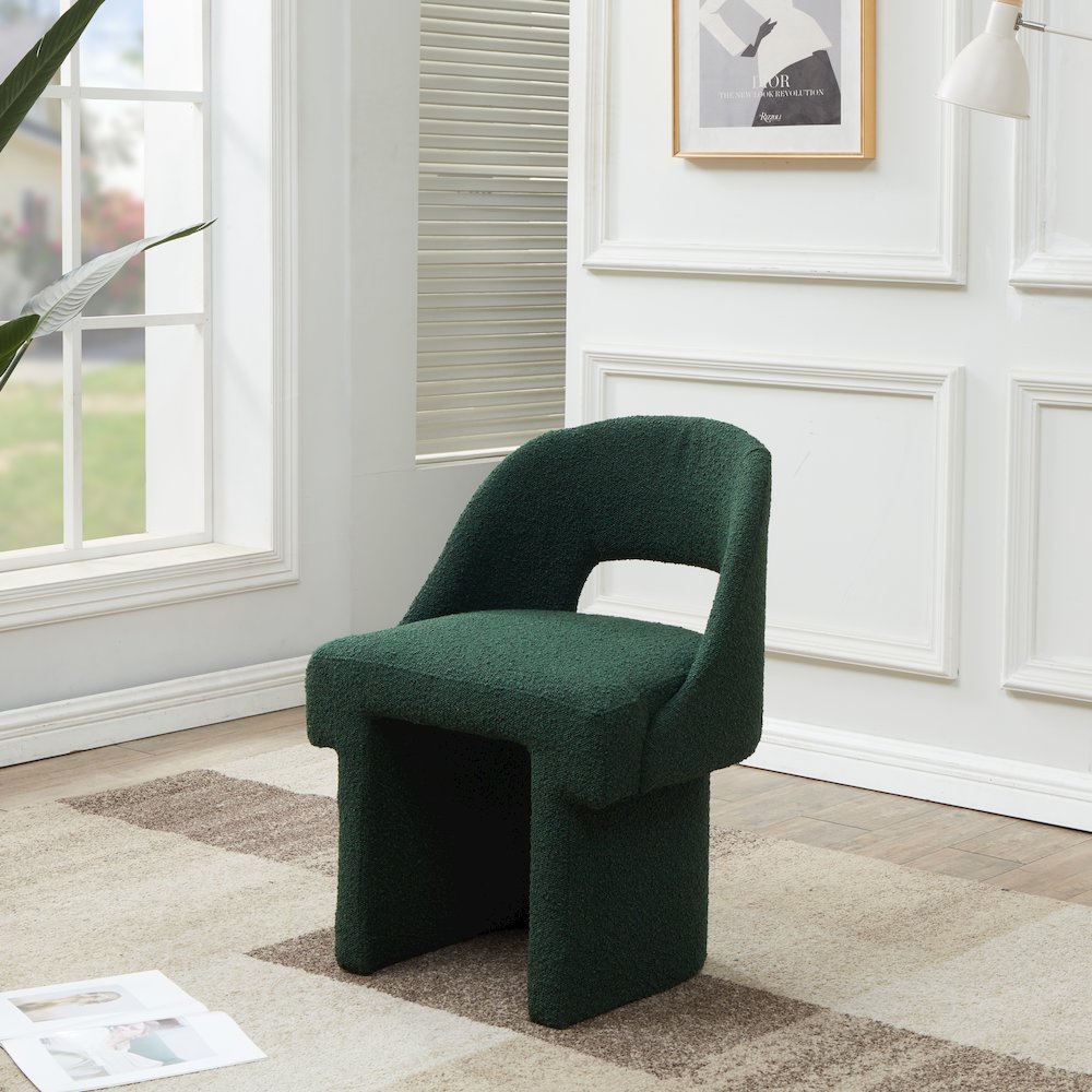 Quell Boucle Accent Chair in Green. Picture 4