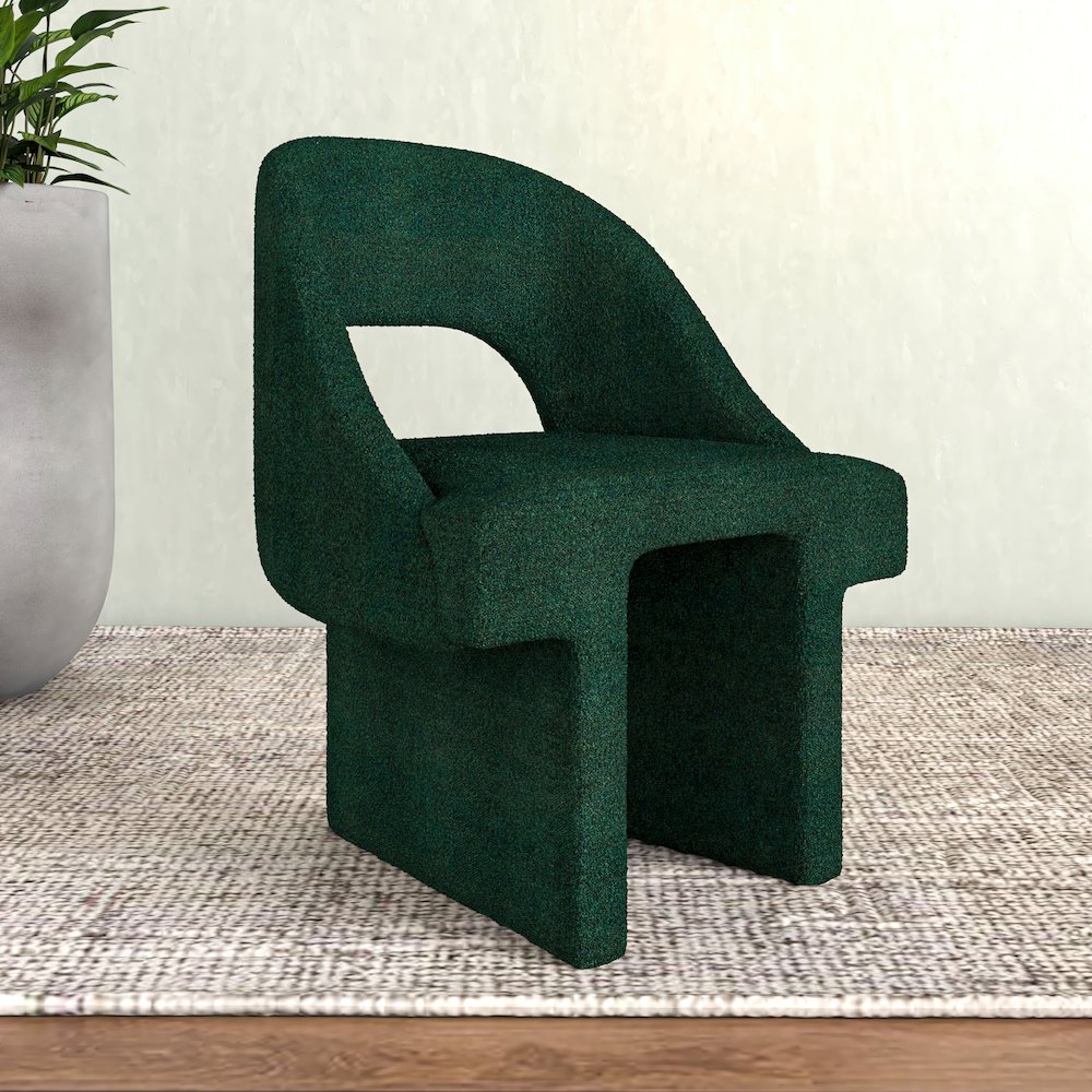 Quell Boucle Accent Chair in Green. Picture 5