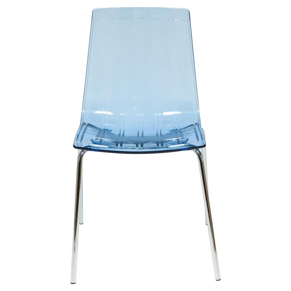 LeisureMod Ralph Dining Chair in Transparent Blue RP20TBU. Picture 9