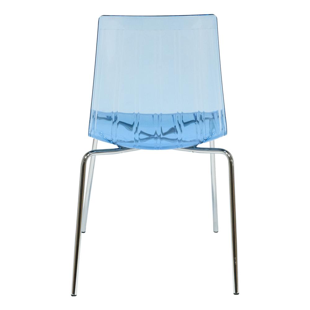 LeisureMod Ralph Dining Chair in Transparent Blue RP20TBU. Picture 11