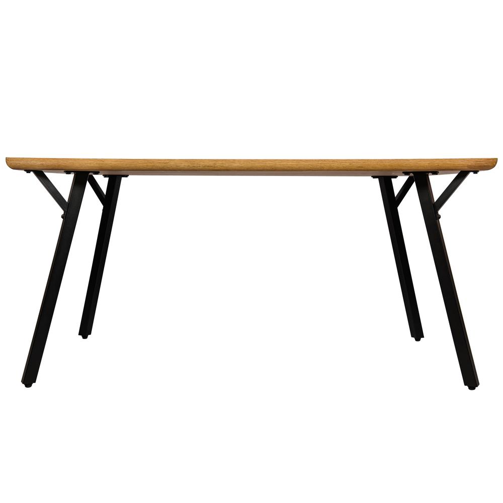 Ravenna Modern Rectangular Wood 63" Dining Table With Metal Y-Shaped Joint Legs. Picture 8