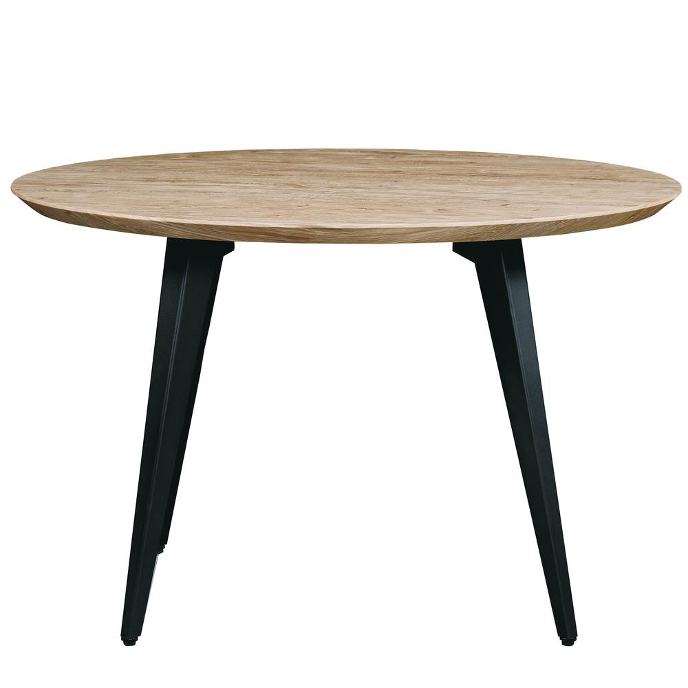 Ravenna Modern Round Wood 47" Dining Table With Metal Legs. Picture 2