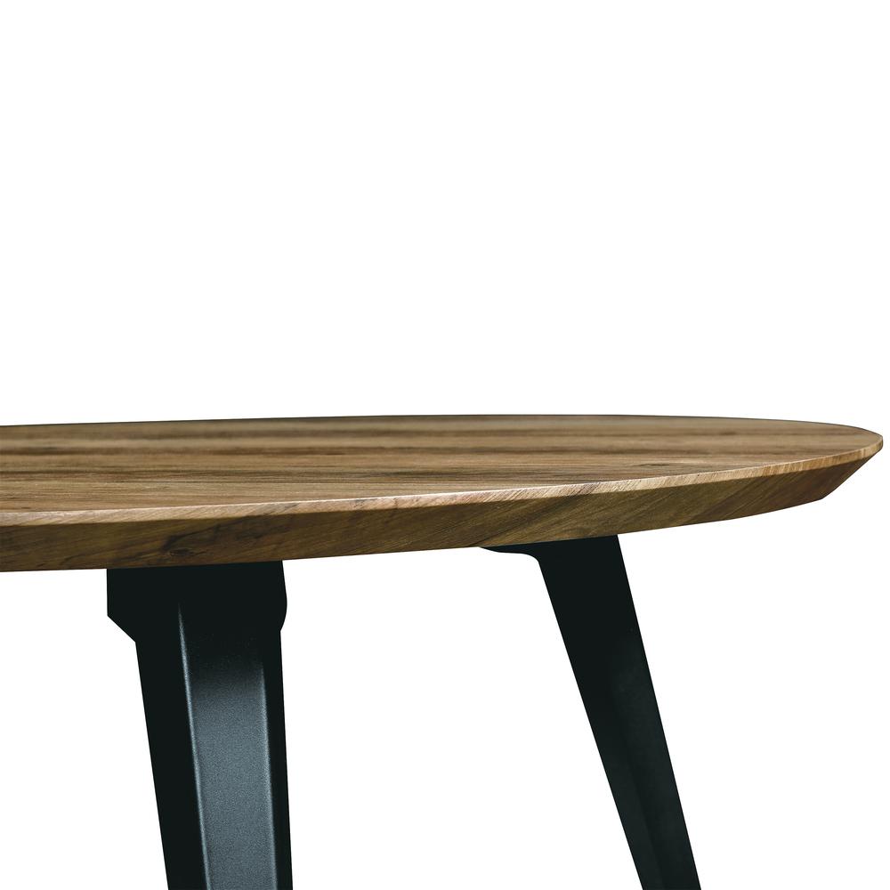 Ravenna Modern Round Wood 47" Dining Table With Metal Legs. Picture 4