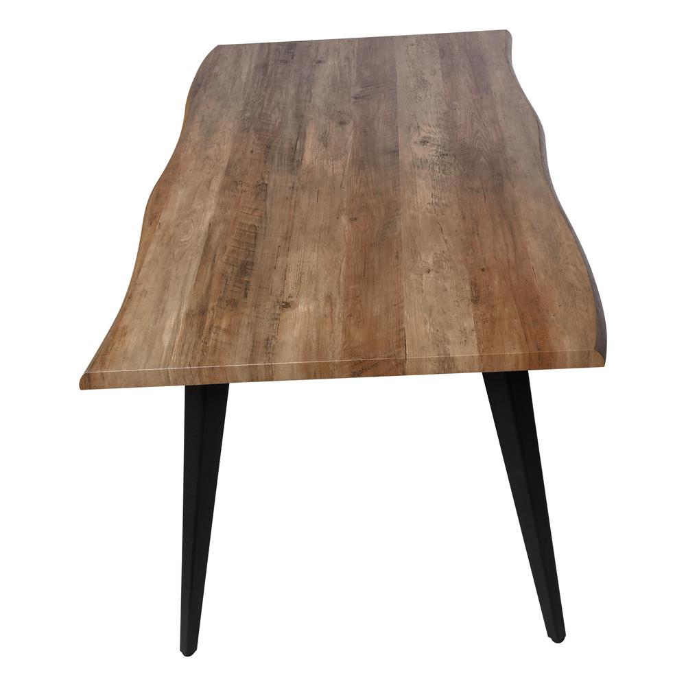 LeisureMod Ravenna Modern Rectangular Wood 63" Dining Table With Metal Legs RTM63BR. Picture 7