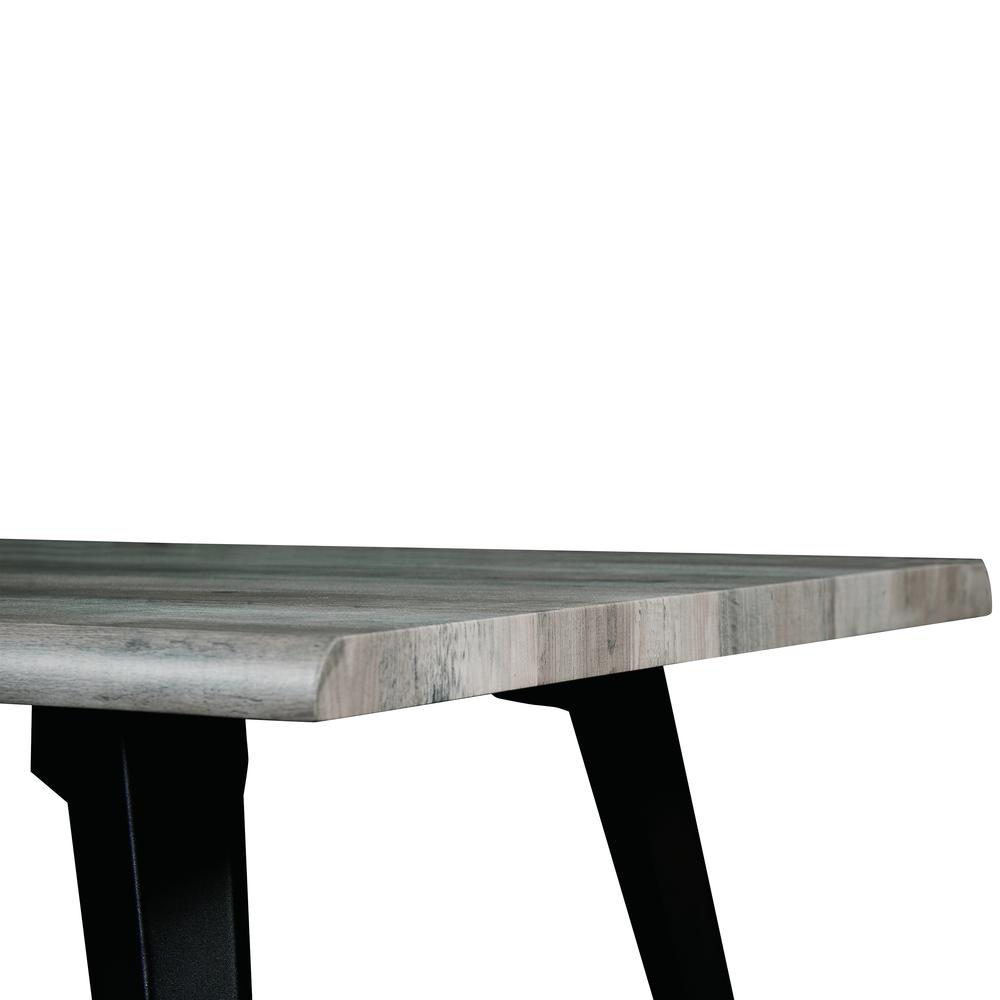 LeisureMod Ravenna Modern Rectangular Wood 63" Dining Table With Metal Legs RTM63WO. Picture 5
