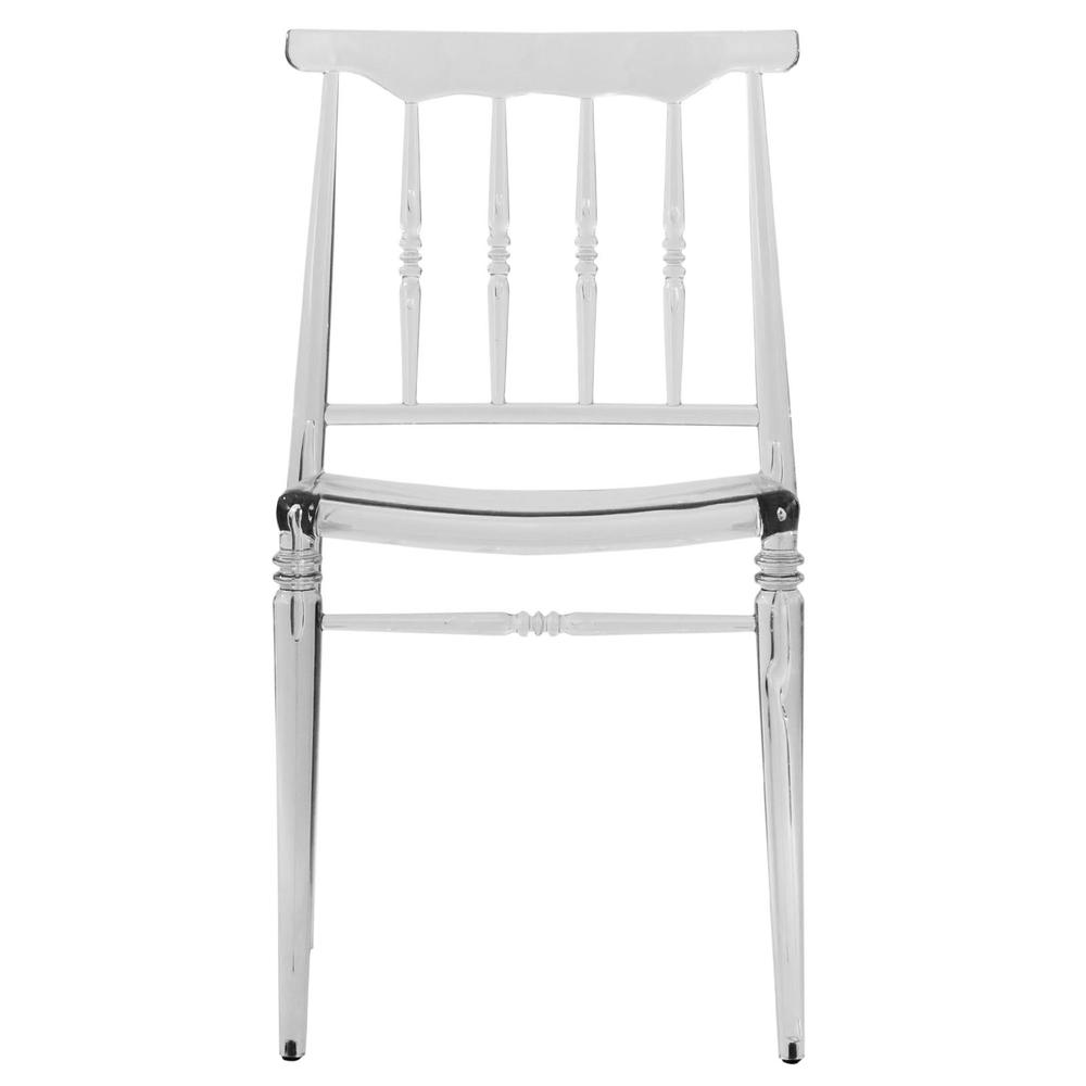 LeisureMod Spindle Transparent Modern Lucite Dining Chair in Clear SC19CL. Picture 2