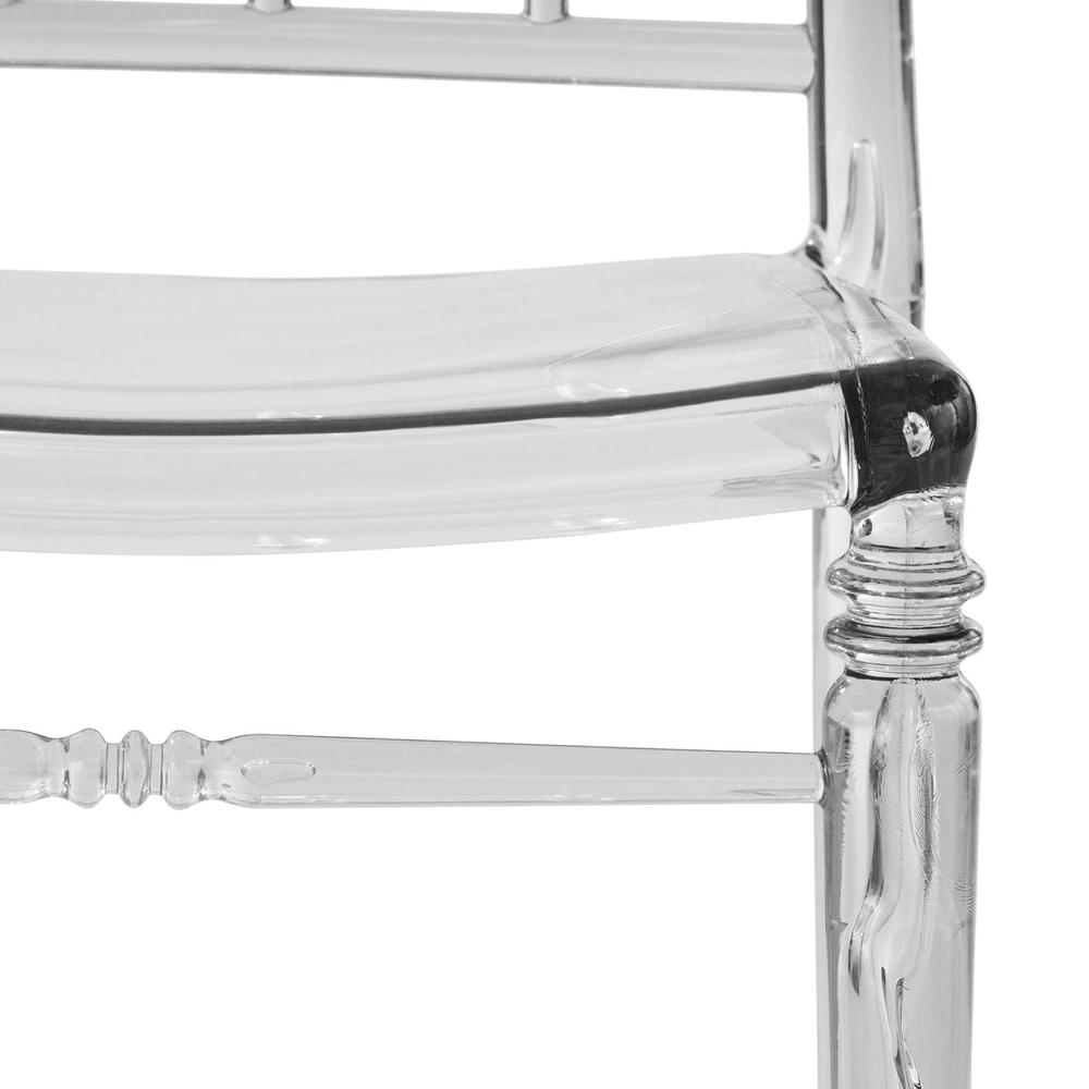 LeisureMod Spindle Transparent Modern Lucite Dining Chair in Clear SC19CL. Picture 6